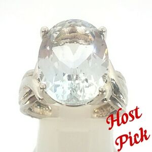 Clyde Duneier Hint of Blue Topaz Ring RARE